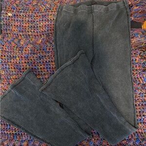 Urban outfitters dark gray black high waisted flared pants